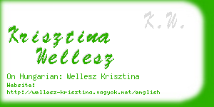 krisztina wellesz business card